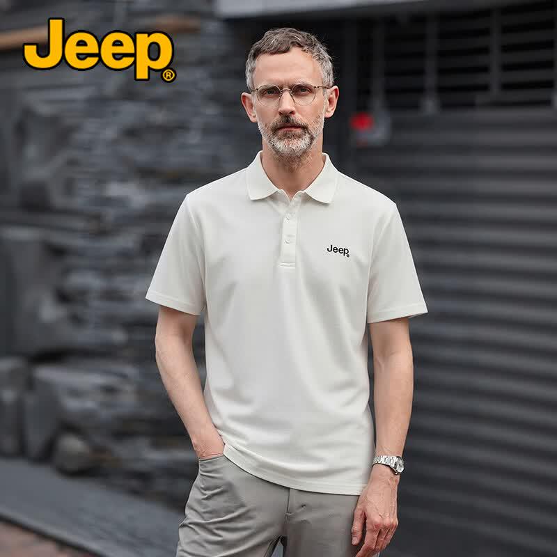 JEEP Men s Breathable Short Sleeve Polo Shirt L