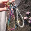 Universal Cellphone Wrist Strap with Card Gorgeous Flash Diamond Lanyard Colorful Hand Rope Mobile Phone Anti-Loss Charm Straps