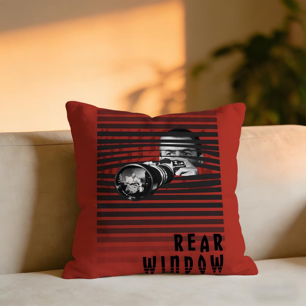 Rear Window Cushion Cover Cozy Velvet Throw PillowSoft Warm Cushion For Sofa  Bed