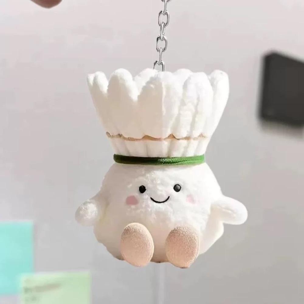 

Cartoon Badminton Keychain Kawaii Furry Plush Toys Cute Backpack Pendant Creative Keyring Holiday Gift