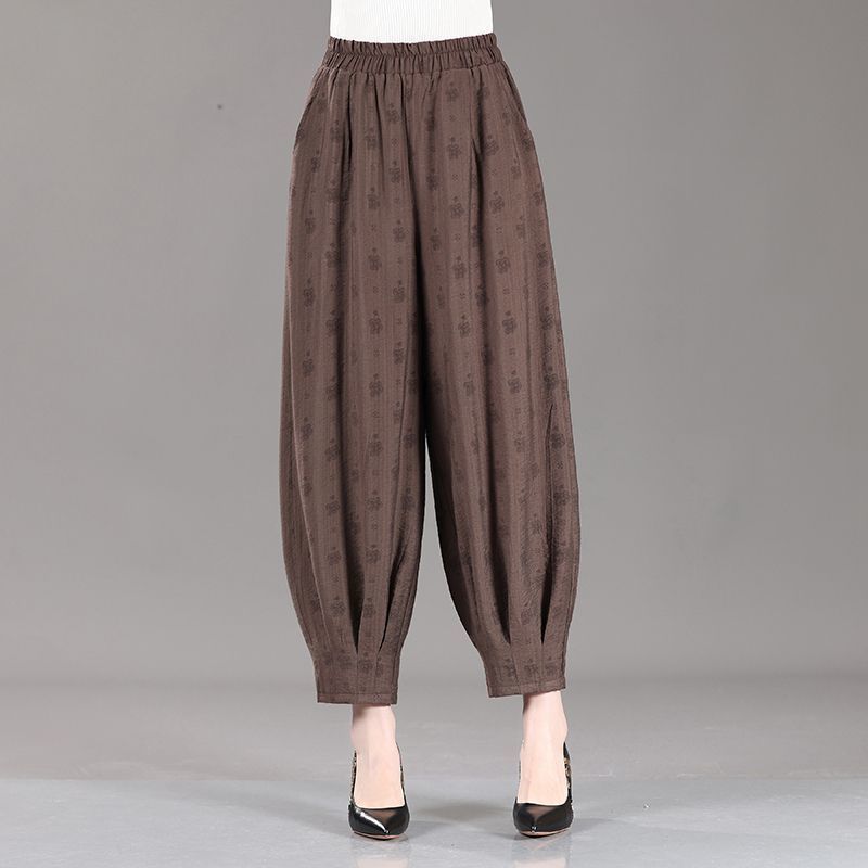 Thin Mom Lantern Pants Casual Summer Loose Pants Women's National Style New Nine Part Pants Haren Pants