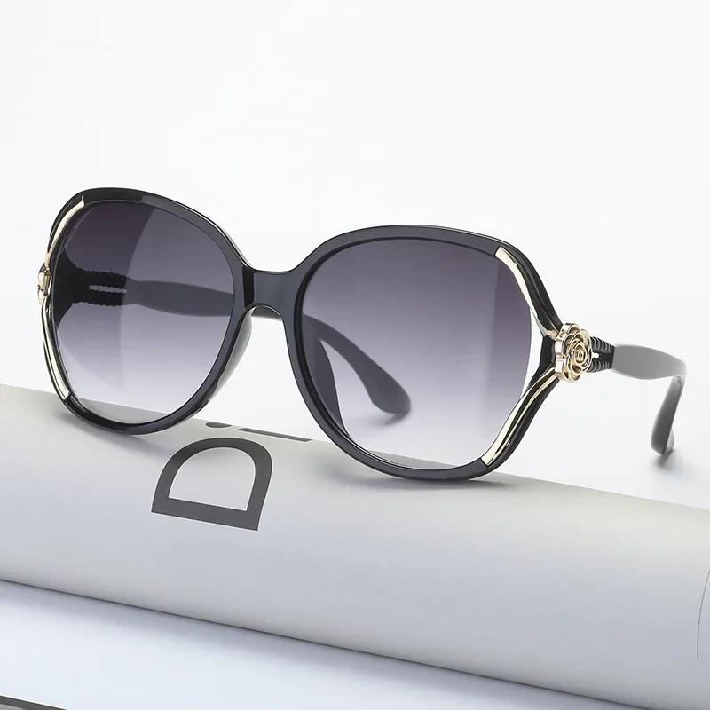

Best new Women Luxury Sunglasses Brand Designer Vintage Oversized Sun glasses Elegant Ladies Rose Flower Frame Glasses Fashion Eyewear