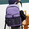 Li Ning Kinder Reflektierender Rucksack mit großem Fassungsvermögen Kinderrucksäcke Hellblau Lila YBSS004-2