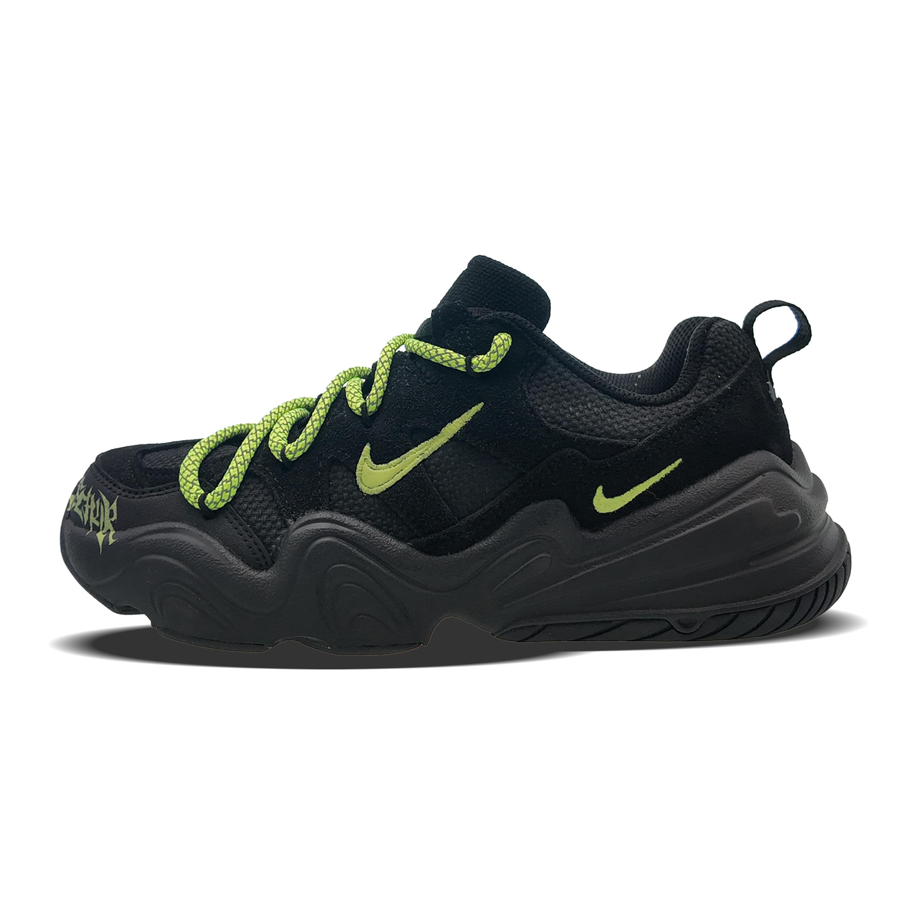

Nike Tech Hera Abrasion Resistant Low top Casual Shoes Unisex Black Green FJ9532-101(team1386-) 42