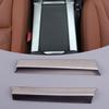 2Pcs Silver Stainless Steel Console Water Cup Holder Panel Cover Trim Fit for Volvo XC60 V60 S60 2011 2012 2013 2014 2015 2016