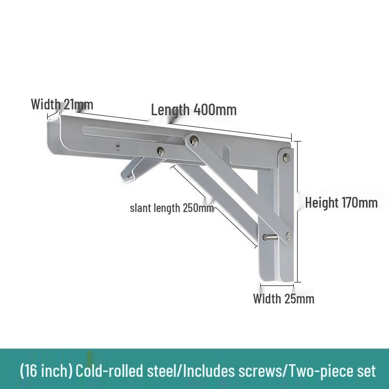 Stainless Steel Foldable Wall-Mounted Triangular Support Bracket