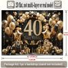 2D planar banners  background decoration photos for 40th birthday party props  polyester fiber banner decorations