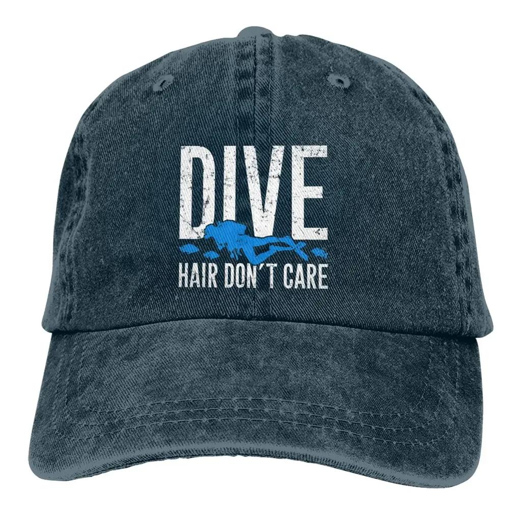 Hair Don't Care Baseball Cap Men Cowboy Hats Women Visor Protection Snapback Dive Scuba Diving Caps