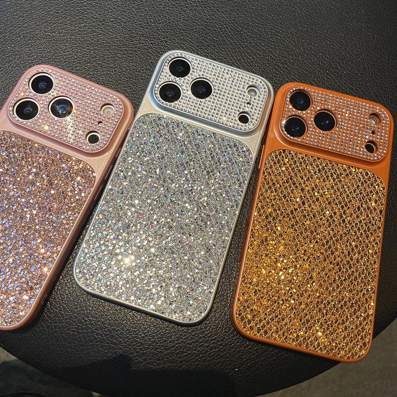 Compatible Case for iPhone 17 Pro Max: Luxury Sequin Design, 16 Large Window, 15 Rhinestone Lens, Fits 14/13 Models.