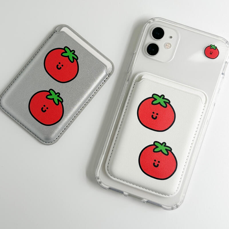 Tomato MagSafe Leather Card Holder Birthday Gift