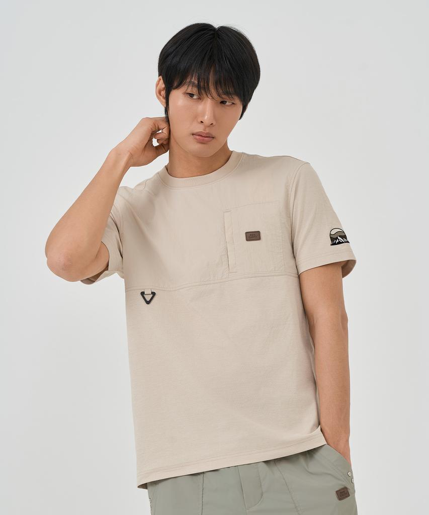 BBC EARTH Hybrid Short Sleeve T-Shirt_Beige