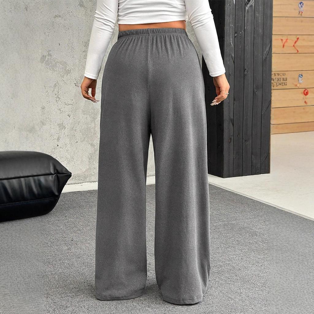 Autumn New Style Women's Drawstring Waisted Straight-leg Casual Loose Pants