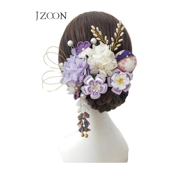 JZOON 7-5-3 Hair Accessories Set, Popular Japanese Kimono Hair Ornaments, Kanzashi for Kimono, Furisode, Hakama, Engagement, Graduation, Entrance