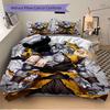 3pcs Timeless Hero Goku Quilt Cover Set - Soft & Comfortable Polyester Fabric, All-Season Breathable Comforter Set For 1 Quilt Cover & 2 Pillowca