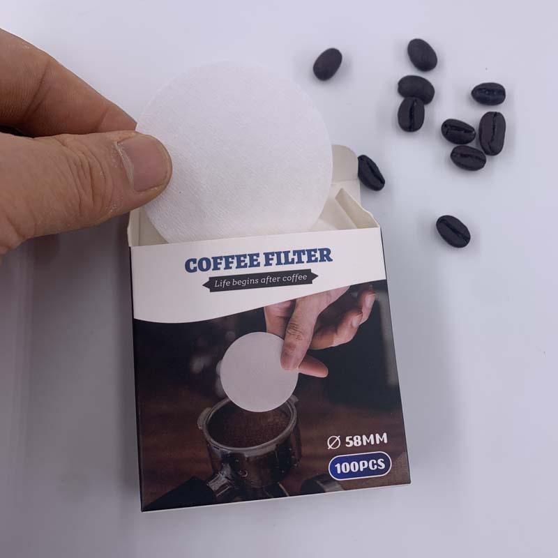 51/53/58Mm Portafilter Basket Coffee Filter Paper For Espresso Machines 100 Sheets Round Coffee Paper Filter For Moka Pots