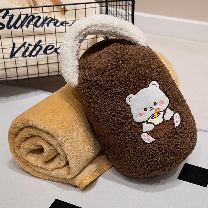 

Soft Cushion Plush Pillow With Stitched Design For Office And Car Use StyleE