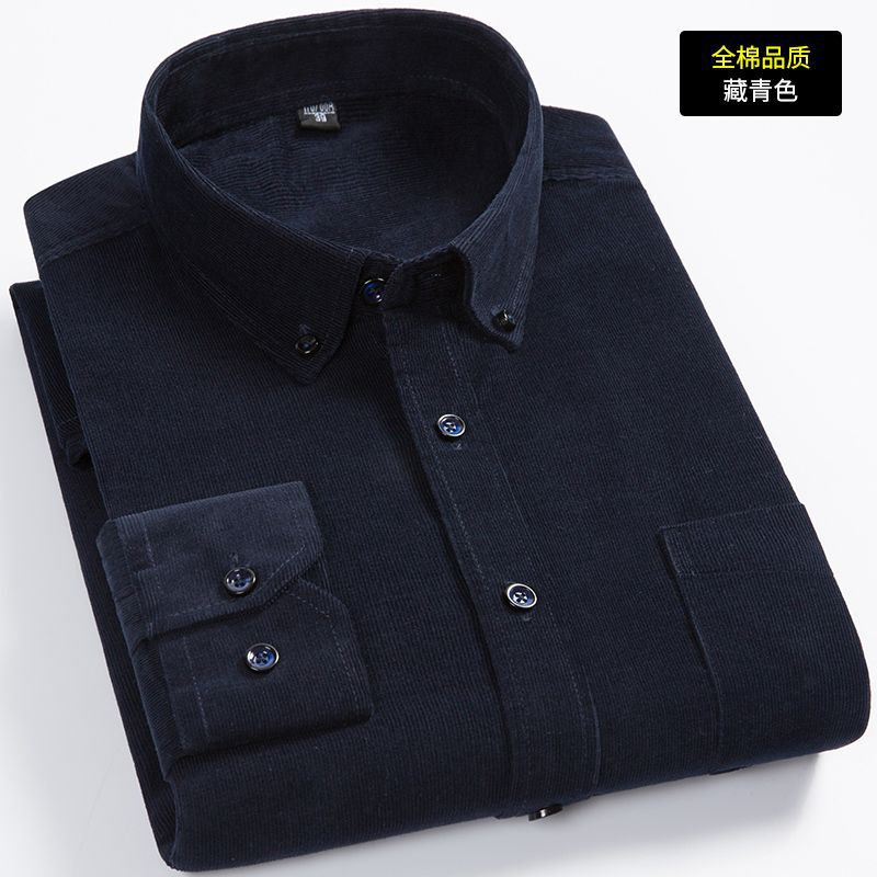 Toamnă/Iarnă New Bumbac velur, Plus Size Cămăși Casual Top pentru bărbați Solid