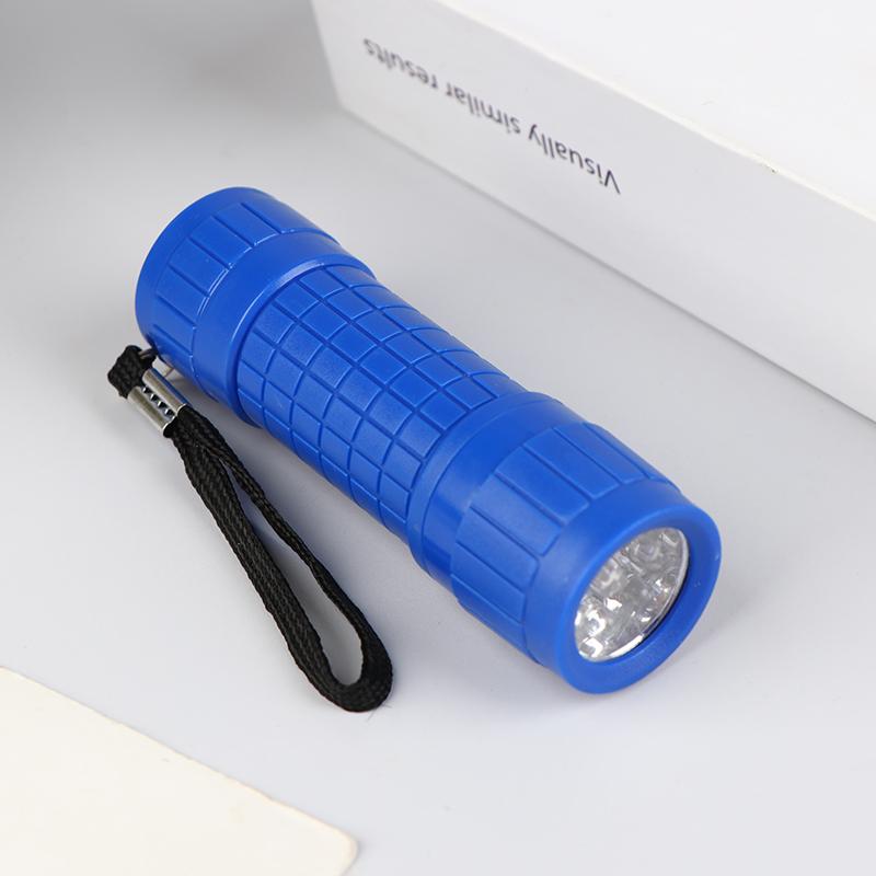 Mini Portable Abs Multifunctional Mini Strong Light Flashlight 9Leds Use Aaa Battery Flashlight Camping Emergency Flashlight