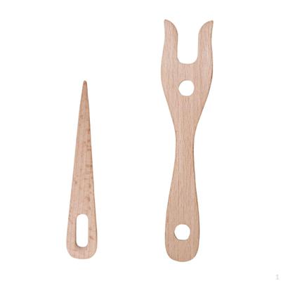 2 stück Stricken Gabel und Auge Nadel Kit Flechten Werkzeug Handwerk Weben Shuttle Alle