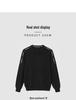 Autumn Men's Slim Fit Crew Neck Knit Sweater with Letter Ribbon Detailing