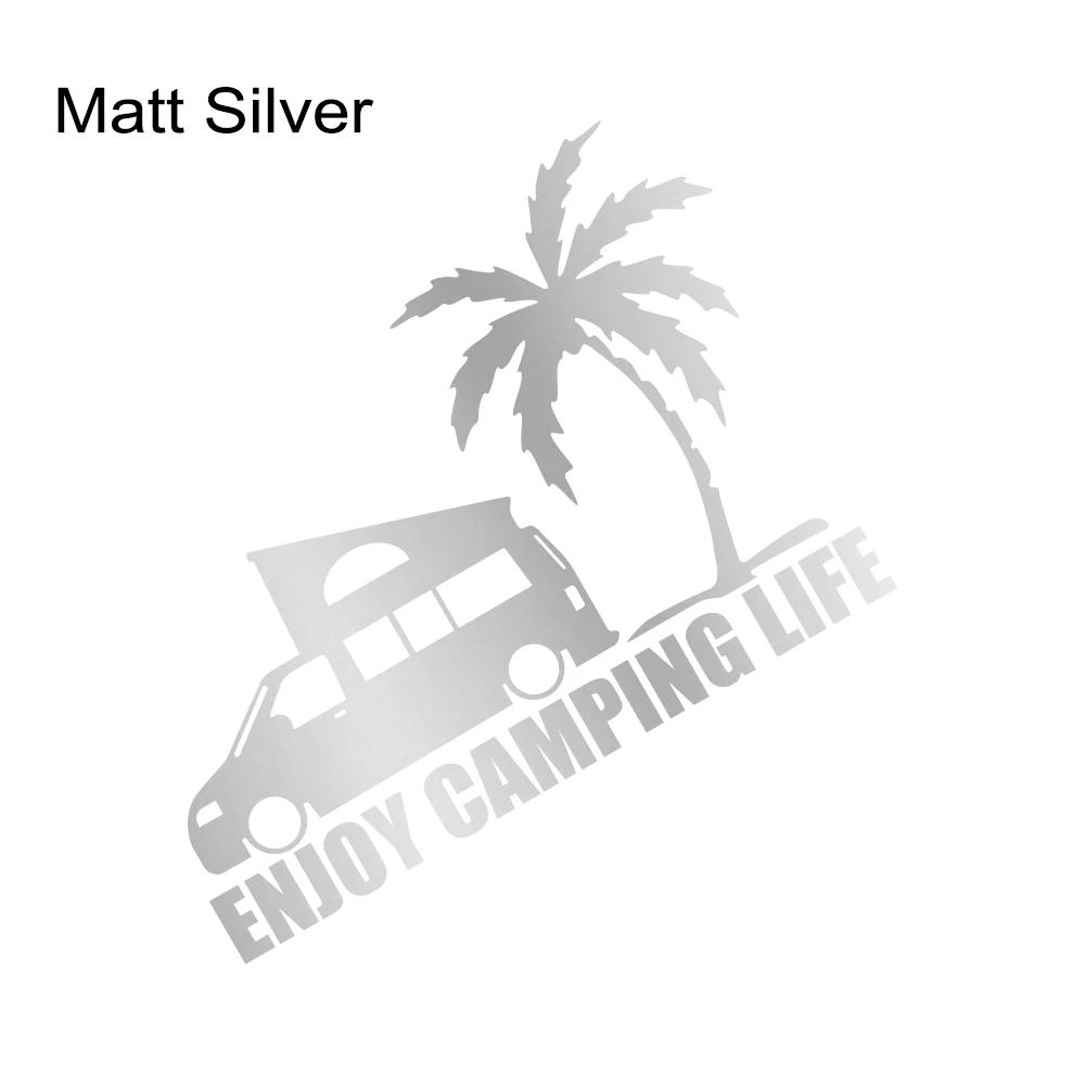 Enjoy Camping Life Slogan Car Windshield Sticker Window Body Vinyl Decal Decoration For VW Volkswagen Transporter T4 T5 T8 Bus