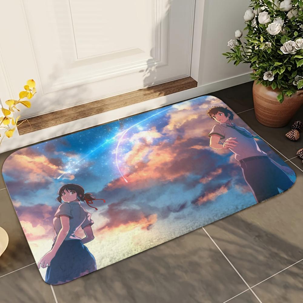 1pc Anime Your Name Bathroom Absorbent Mats Anti-Slip Mats Home Decor Supplies Carpets Home Kitchen Floor Mats