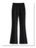Sommer 2025 Damen High-Waist Schwarze Micro-Flare Anzughose: Stretch, Schlankmachend und Lässiger Fall