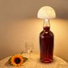 4W Wireless Bottle Table Lamp 3 Way Dimmable Mushroom Lamp Remote Control LED Bulb Lights Modern Bedside Lamp for Liquor Bottles