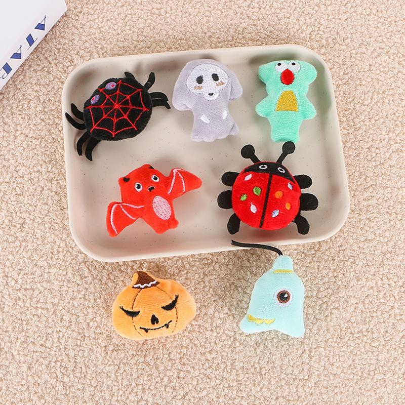 Haustier Halloween Fledermaus Spinne Kürbis Katze Katzenminze Plüschtiere Zahnreiben Kauen Langlebiges Katzenspielzeug Interaktives Kätzchen Haustierprodukte