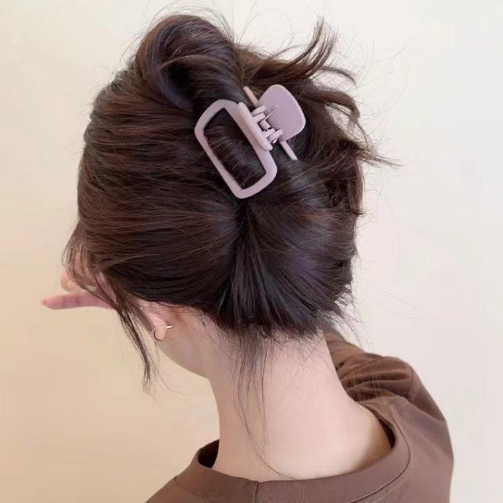 2pcs Women's Square Lightweight Hair Claw Clip Fashionable Elegant Hair Accessory Clip Suitable Hair Styling Makeup