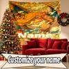 Custom Name Personalized Charizard VS Blastoise Print Tapestry, Wall Art Decor, Bedroom, Dorm, Apartment, LivingRoom, Party Backdrop, Gift for Birthda