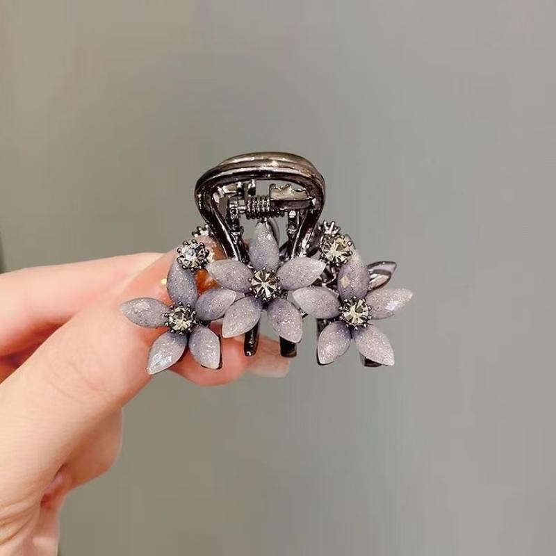 Elegante Pinza para el Pelo de Flor de Moda Exquisitas Pinzas Pequeñas de Tiburón Horquilla para Niñas Accesorios para el Cabello de Temperamento Simple