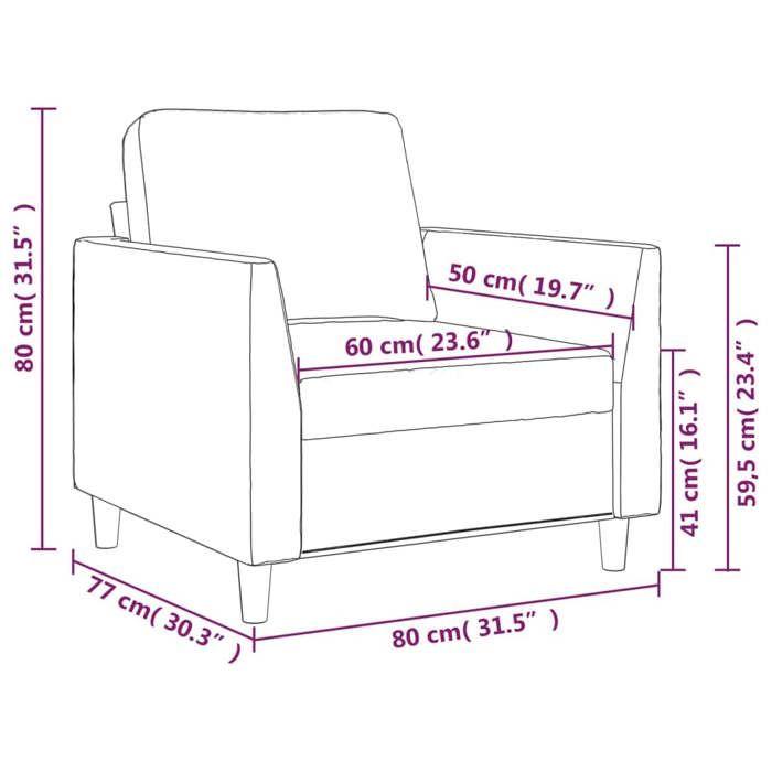 VidaXL Fauteuil, Chaise de Relaxation avec Coussin, Siège avec Accoudoirs et Dossier, Fauteuil TV de Salon, Moderne, Rouge 359326