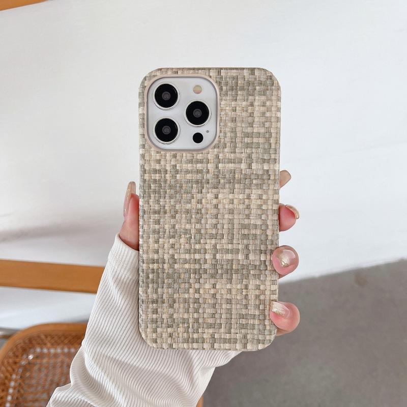 Simple woven pattern is suitable for Apple mobile phone case 15plus autumn and winter sweater color non-slip 12/11 fashion is suitable for