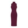 Elegant European & American French High Neck Sleeveless Dress - Waist-Cinching Tight Base Layer, Hip-Hugging Long Design for Spring/Summer