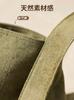 [BgYeah] Perfect for Travel, Commuting, and Everyday Use. This Large-capacity Tote Bag Combines Natural Hempen and Cowhide Leather with a Zipper and