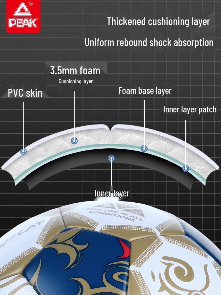 PEAK Professional Youth & Adult Size 5 Football - Standard for Middle School Exams & Campus Competitions