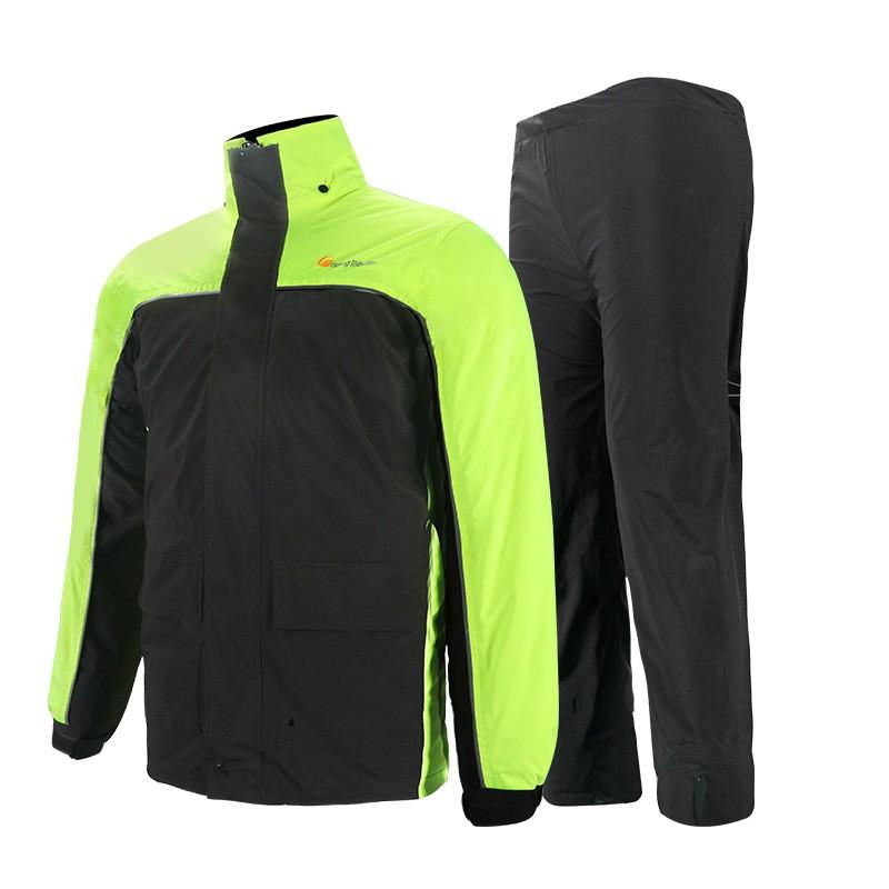 Unisex Waterproof Rain Suit Scooter Motorcycle Riders Separated Jacket Pants Set Quick-Dry Fabric S-XXXL