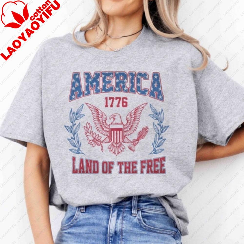 America Land Of The Free Shirt 4th Of July Tops America Est 1776 Xlothes Fourth Of July Shirt 4th Of July Independence Day Shirt