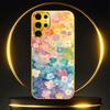 Colored Small Flowers Simplicity High-end Electroplating Glass PhoneCase for Samsung Galaxy S26 S25 S24 S23 S22 FE,Ultra,Plus
