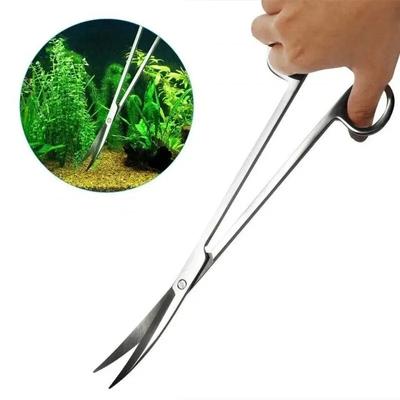 Aquariumschere, Extra langes Reinigungswerkzeug aus Edelstahl, Aquascaping-Werkzeug für Aquarien