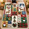 Christmas Theme Flannel Blanket, Warm Soft Throw Blanket, Xmas Holiday Home Gift