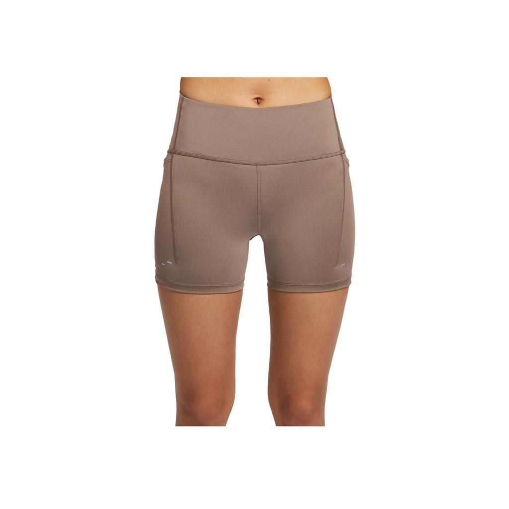 Nike High-Waisted Logo Fitted Three-Quarter Sports Shorts Women Shorts Brown HJ2259-233