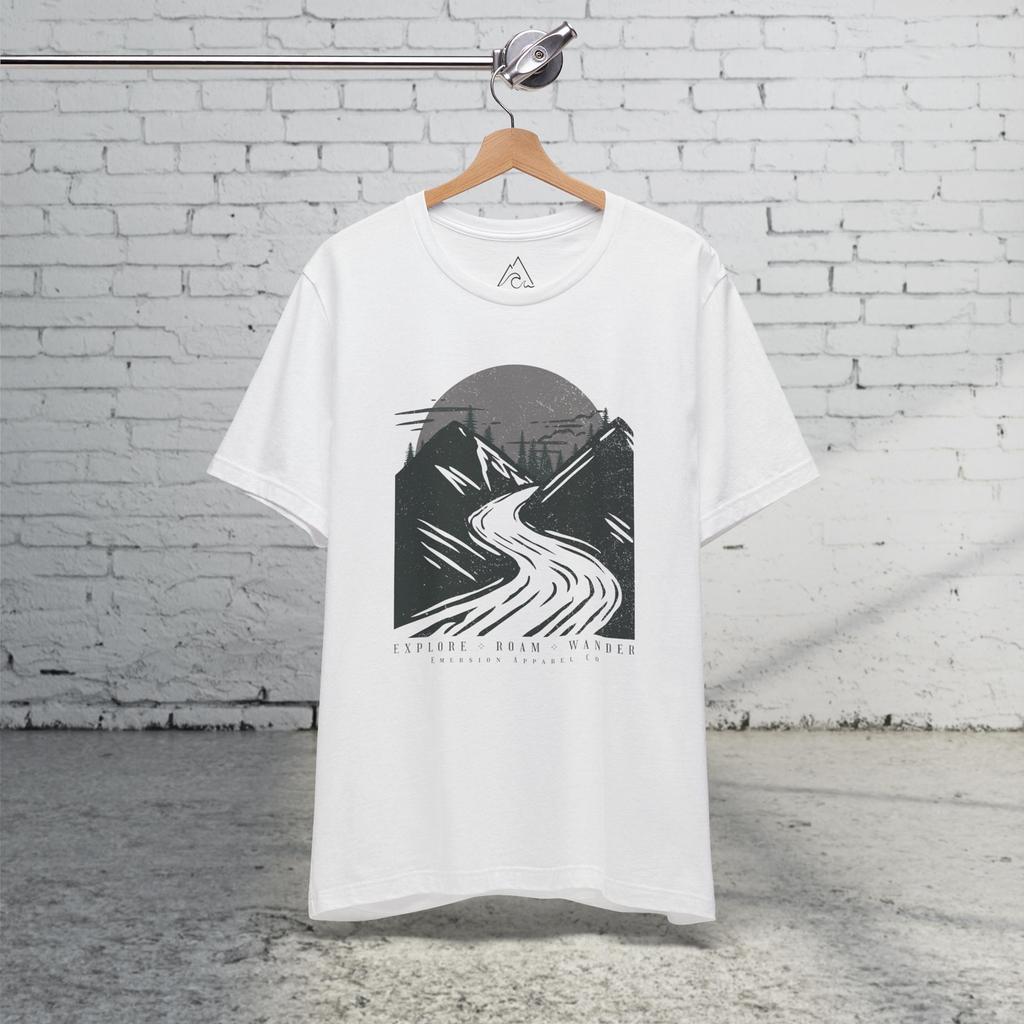 Nature Graphic Tee Mountains Tshirt Soft Mountaineering Shirt Outdoors Gift Camping Gift Hiking Tshirt Explore Shirt Wander
