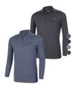 EXTRASPORTY Men'S Power Mode Melange Long Sleeve Zip-Up T-Shirt 4 Colors