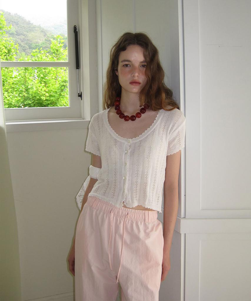 Eopaeleolakaibeu Corti Nylon Wide Pants - Pink