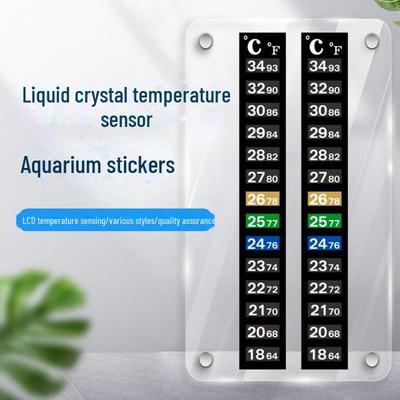 Termometro LCD per Acquario Adesivo a Cambio Colore per la Misurazione della Temperatura dell'Acqua
