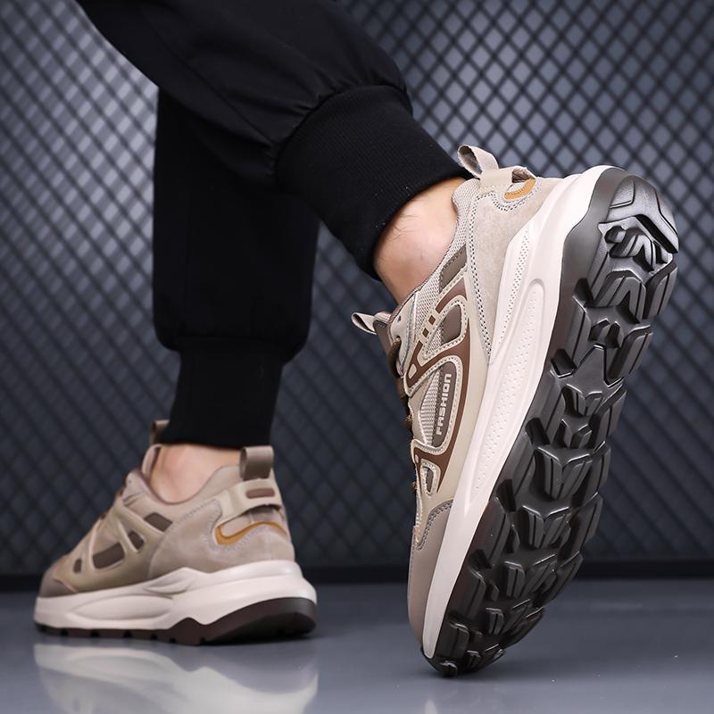 New Autumn and Winter Men's Outdoor Recreational Sports Shoes Four Seasons Lightweight Non Slip Wear-resistant Hiking Shoes