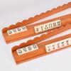 4Pcs Wooden Mahjong Rack with Detachable Magnetic Pusher Scalloped Edge American Mah Jongg Tile Holder Push Ruler Mahjong Accessories