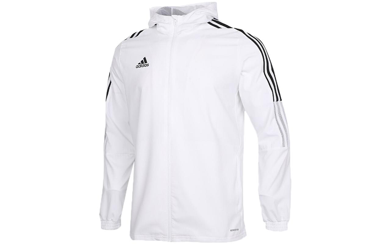 Adidas Jackets Men s White Hooded Moderate Soft Shell GP4966 M
